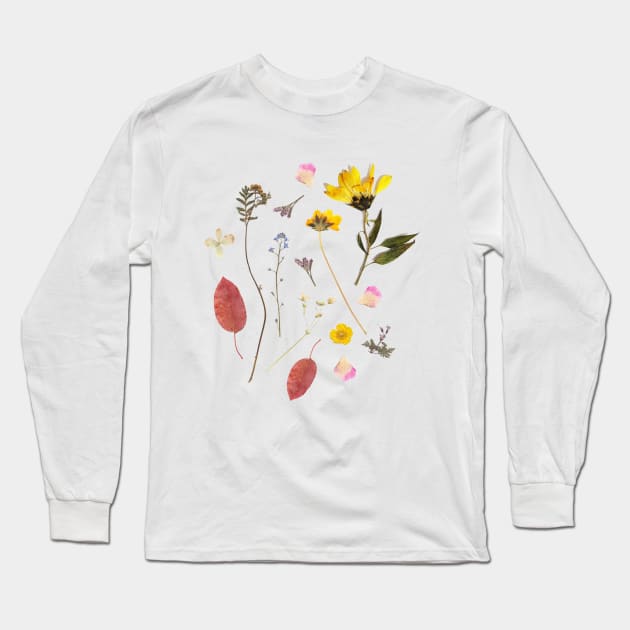 Pressed flowers Long Sleeve T-Shirt by RanitasArt